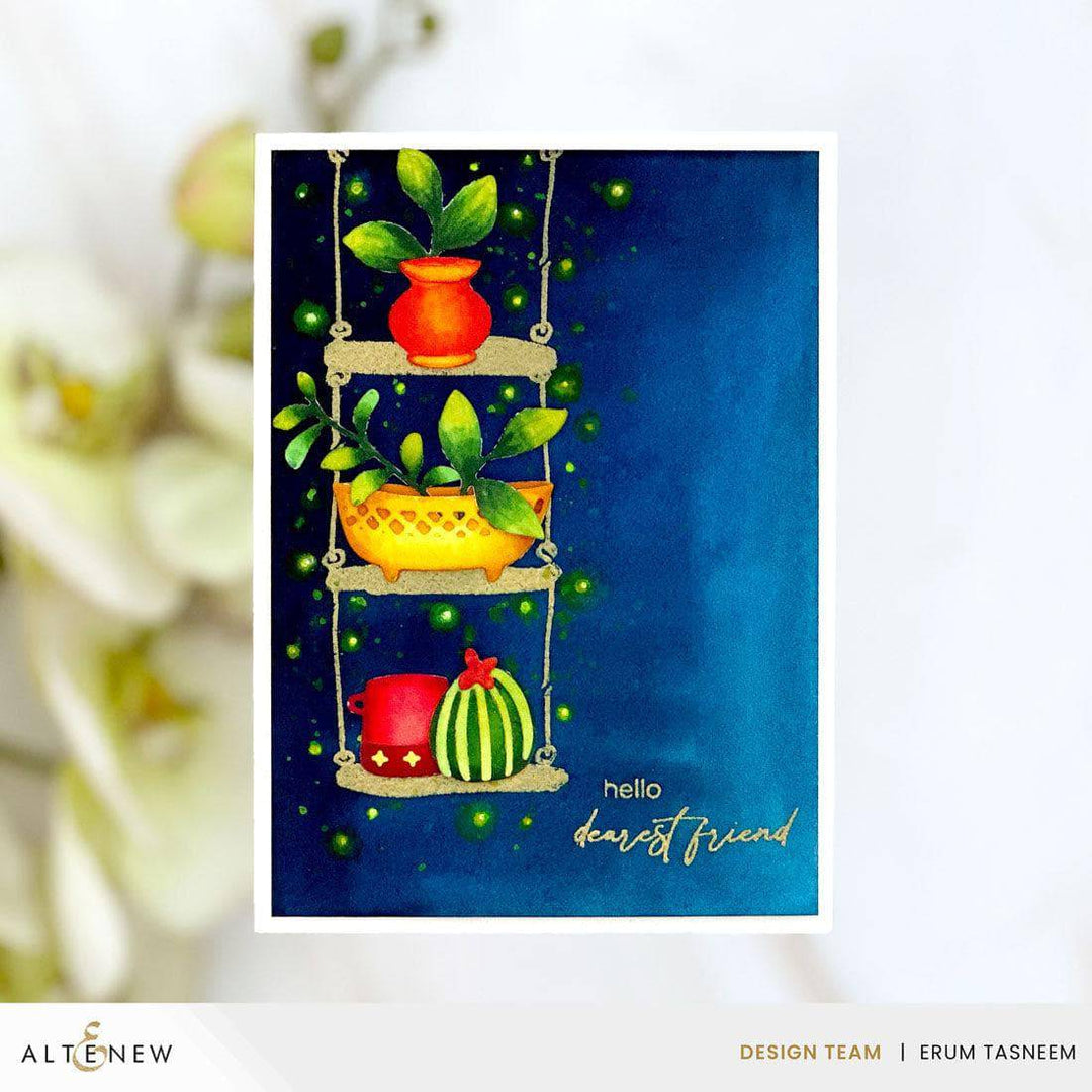 Mini Delight: Potted Shelves Stamp & Die Set