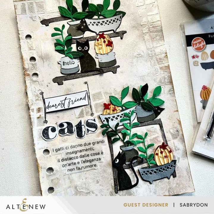 Mini Delight: Potted Shelves Stamp & Die Set