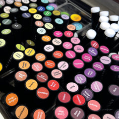 Misil Craft Decals Mini Blending Brush Label Set - All Crisp Dye Ink Colors (2 Sheets)