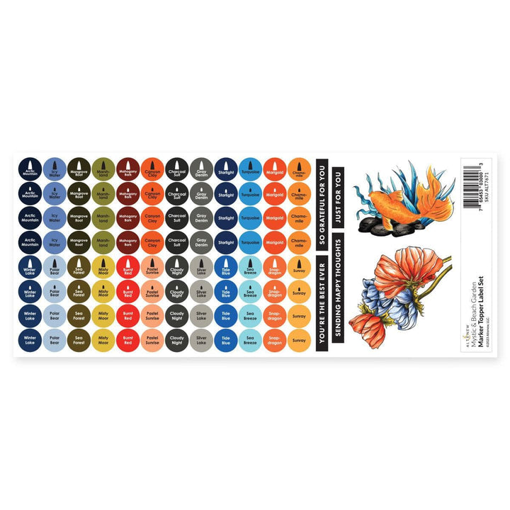 Misil Craft Decals Mystic & Beach Garden Marker Topper Label Set