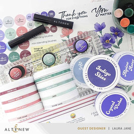 Round Ink Pads Label Set - 20 Fresh Dye Ink Bundle