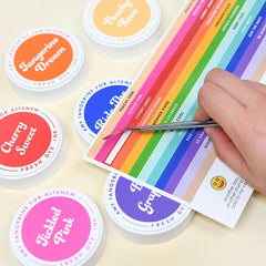 Misil Craft Decals Round Ink Pads Label Set - 2023 Amy Tangerine Collection
