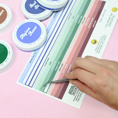 Round Ink Pads Label Set - ChromaBloom Delights Fresh Dye Ink Bundle