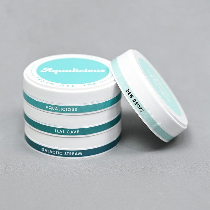 Round Ink Pads Label Set - Colorful Charisma Fresh Dye Ink Bundle