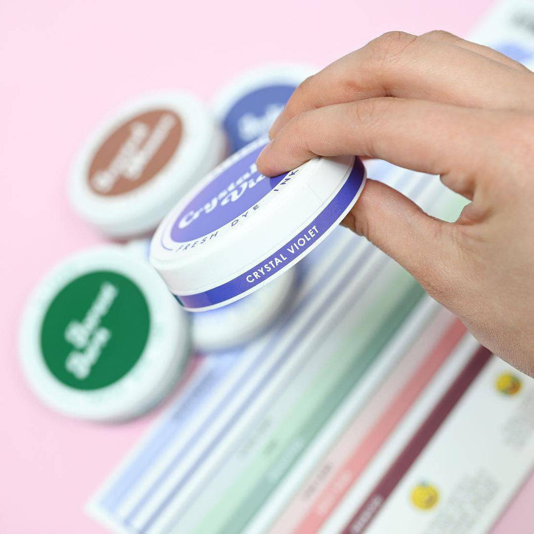 Round Ink Pads Label Set - Colorful Charisma Fresh Dye Ink Bundle