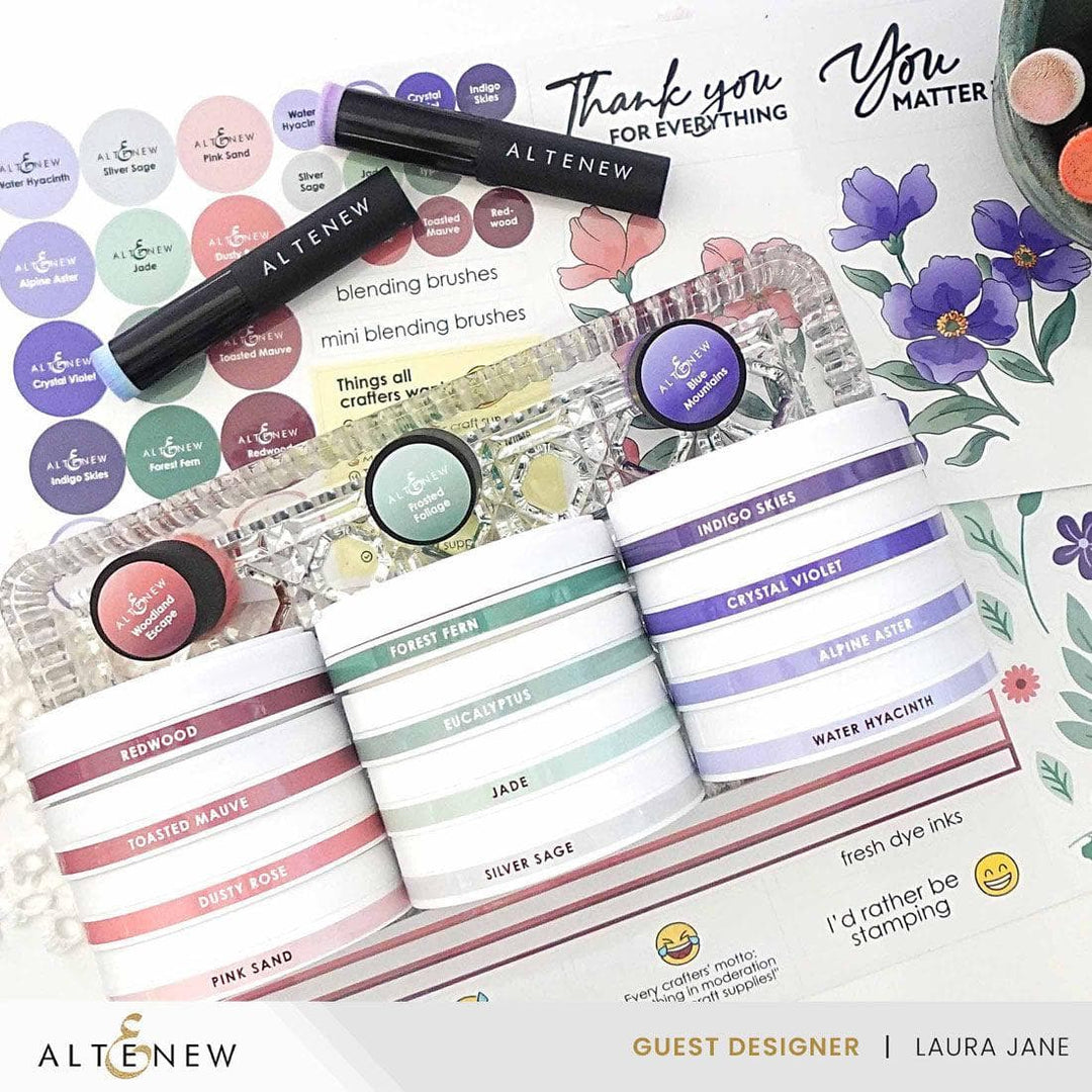 Round Ink Pads Label Set - Vividly Versatile Fresh Dye Ink Bundle