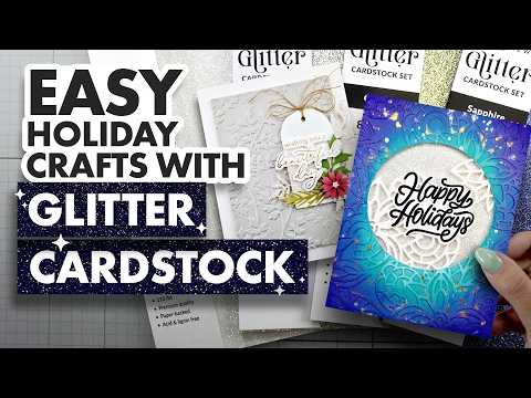 Glitter Cardstock Set - Moonstone (8.5x11, 10 sheets)