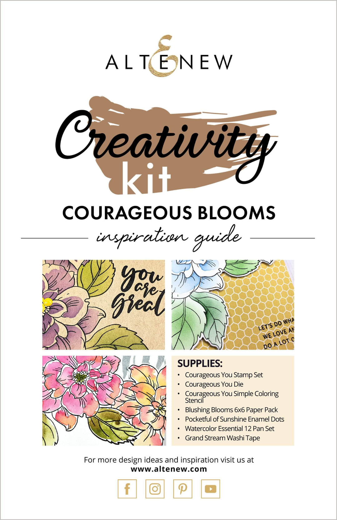 55Printing.com Printed Media Courageous Blooms Creativity Cardmaking Kit Inspiration Guide