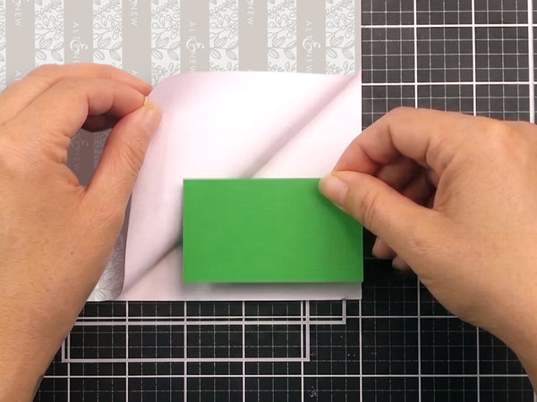 Peel the backing and stick the adhesive sheet to your cardstock.