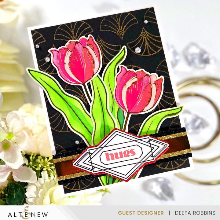 Part A-Glitz Art Craft Co.,LTD Spark Joy Bundle Spark Joy: Blushing Tulip & Add-On Die Bundle