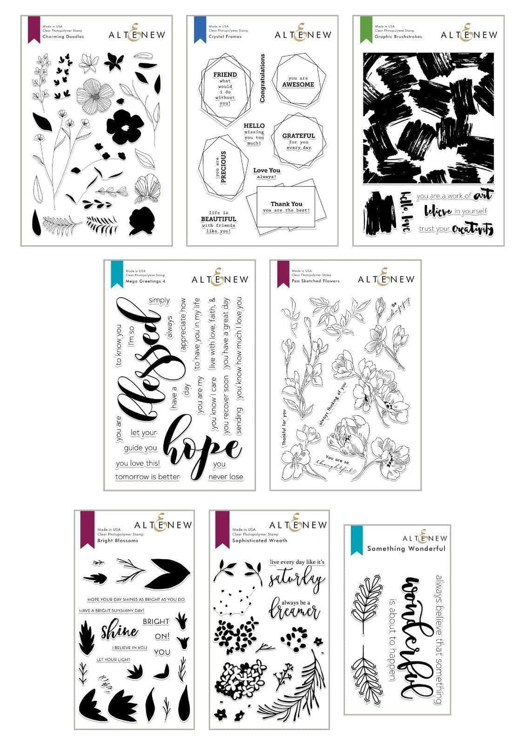 Altenew Stamp Bundle Blessed With Hope Stamp Bundle