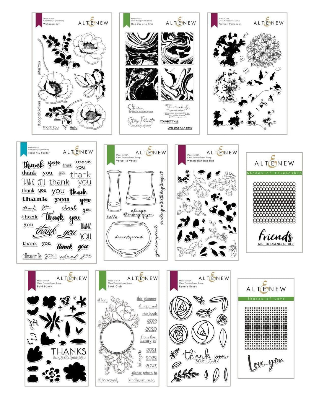 Altenew Stamp Bundle Fond Appreciation Stamp Bundle