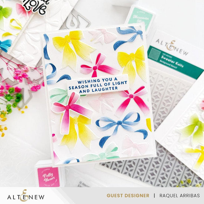 Altenew Wrapped With Love stamp, die, and Betterpress plate bundle for crafting and card making.
