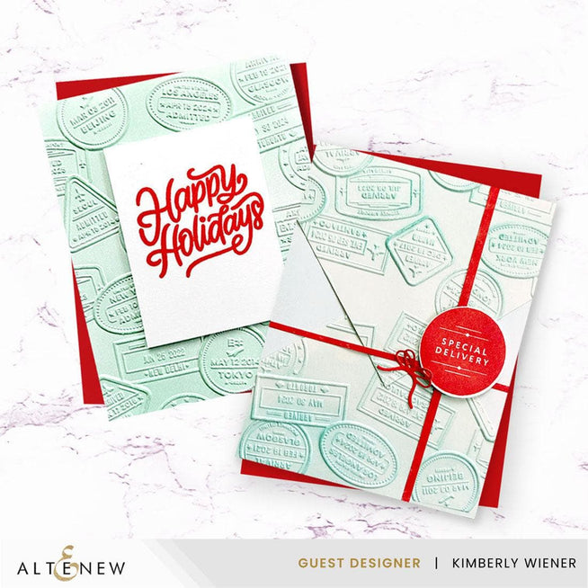 Altenew Wrapped With Love stamp, die, and Betterpress plate bundle featuring floral and script design for card making and crafts.