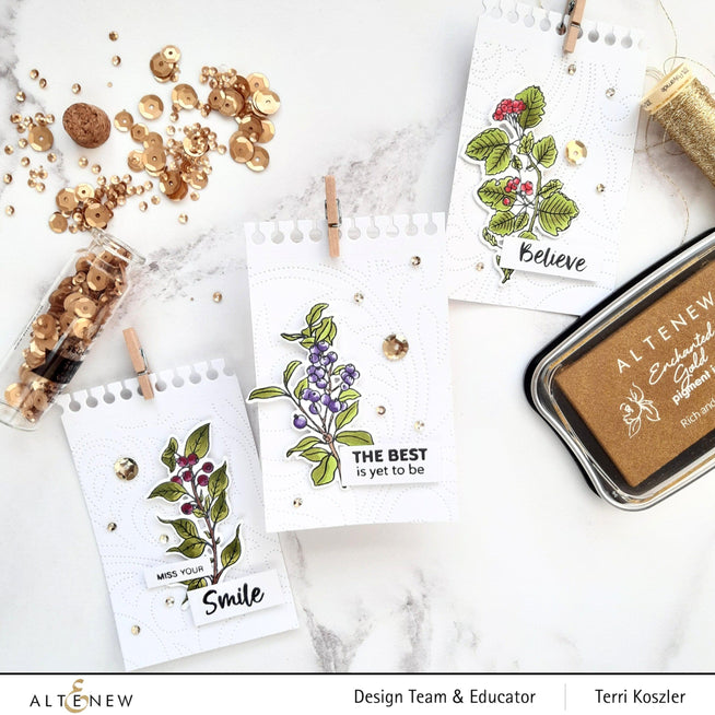 Altenew Stamp & Die Bundle Acai Berry Branch Stamp & Die Bundle