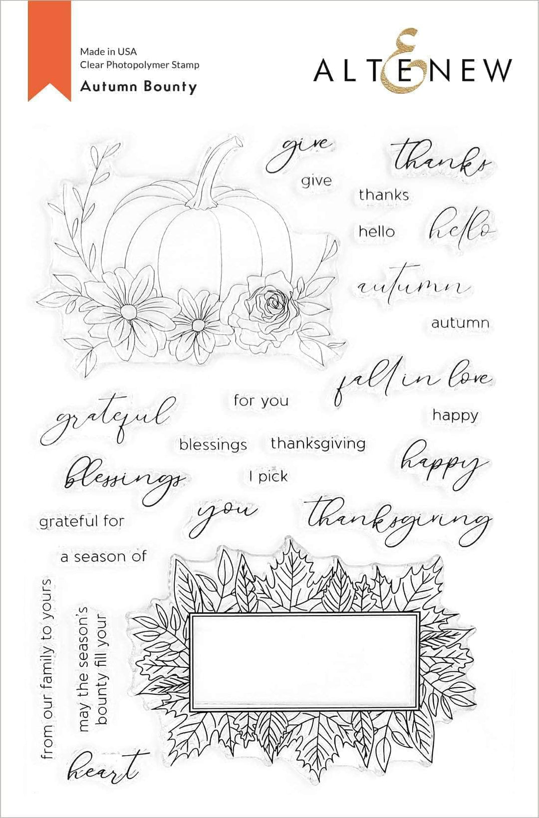 Altenew Stamp & Die Bundle Autumn Bounty
