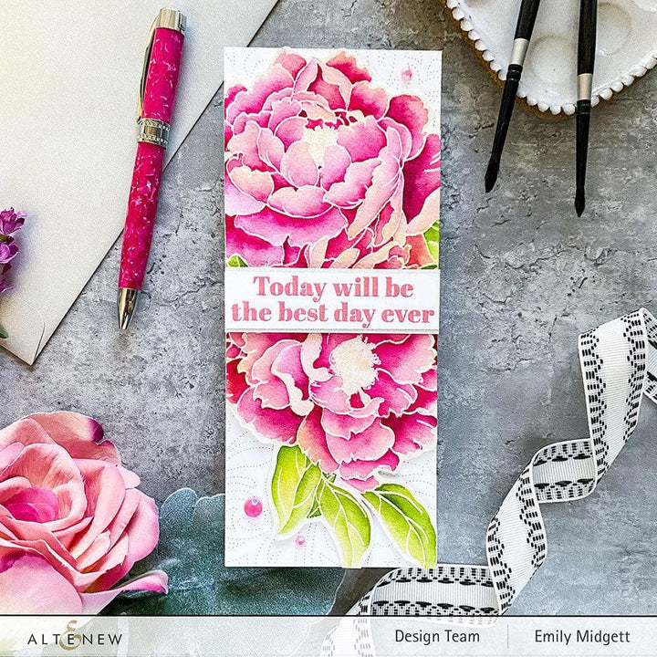 Altenew Stamp & Die Bundle Billowing Peonies