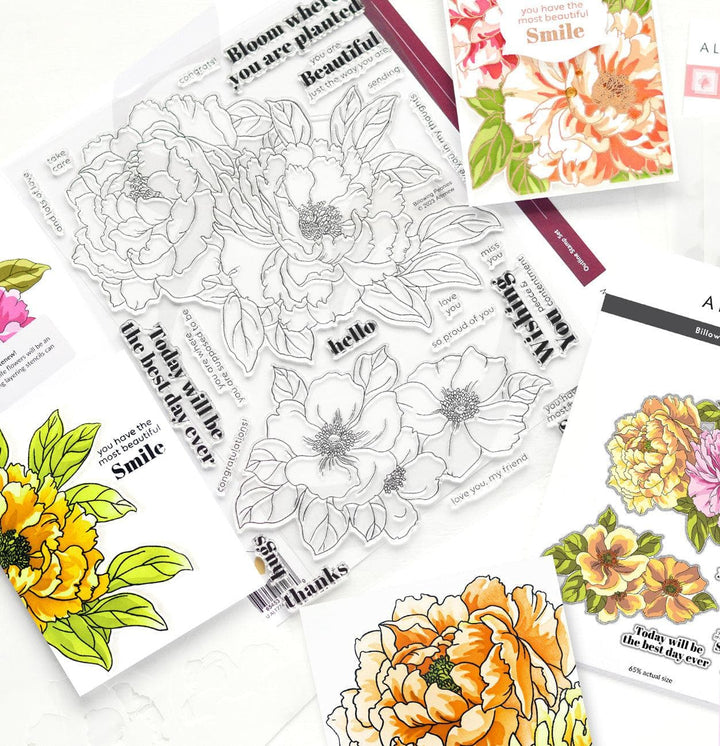 Altenew Stamp & Die Bundle Billowing Peonies