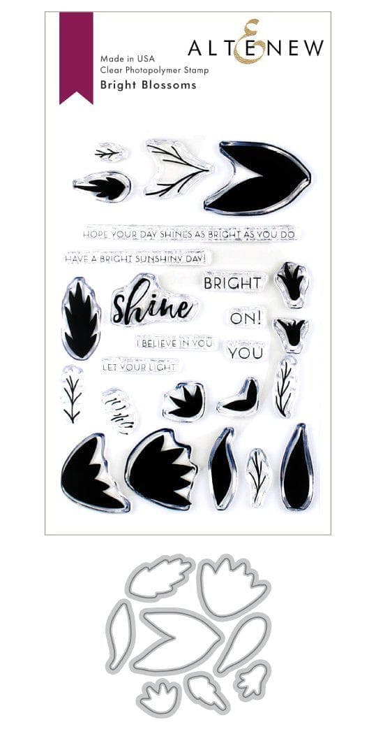 Altenew Stamp & Die Bundle Bright Blossoms Stamp & Die Bundle