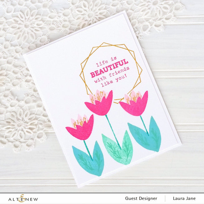 Altenew Stamp & Die Bundle Bright Blossoms Stamp & Die Bundle