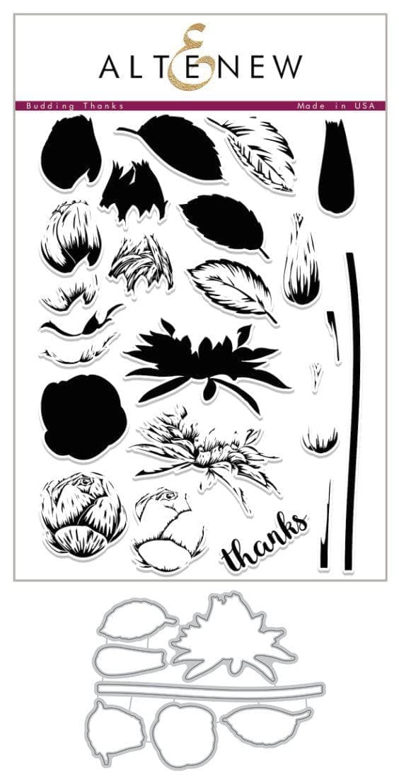 Altenew Stamp & Die Bundle Budding Thanks Stamp & Die Bundle
