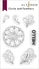 Altenew Stamp & Die Bundle Circle And Feathers