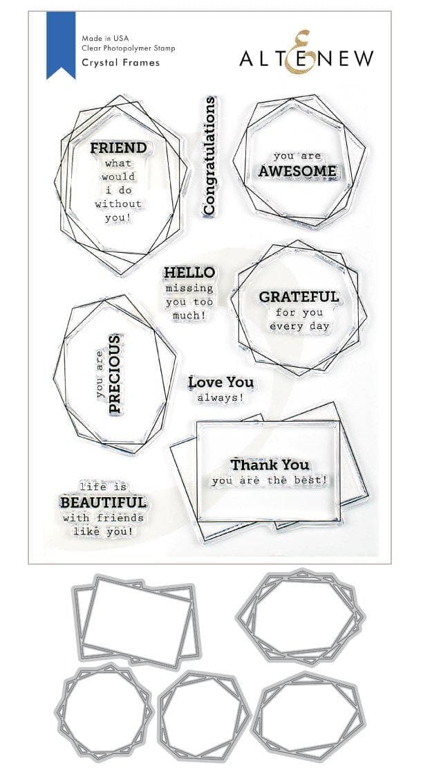 Altenew Stamp & Die Bundle Crystal Frames Stamp & Die Bundle