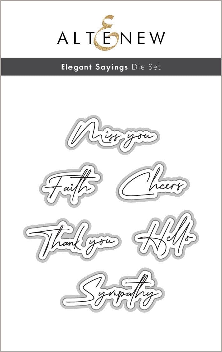 Altenew Stamp & Die Bundle Elegant Sayings