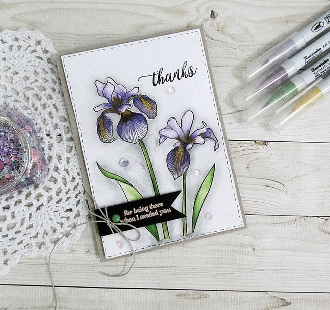 Altenew Stamp & Die Bundle Enchanted Iris Stamp & Die Bundle