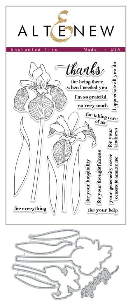 Altenew Stamp & Die Bundle Enchanted Iris Stamp & Die Bundle