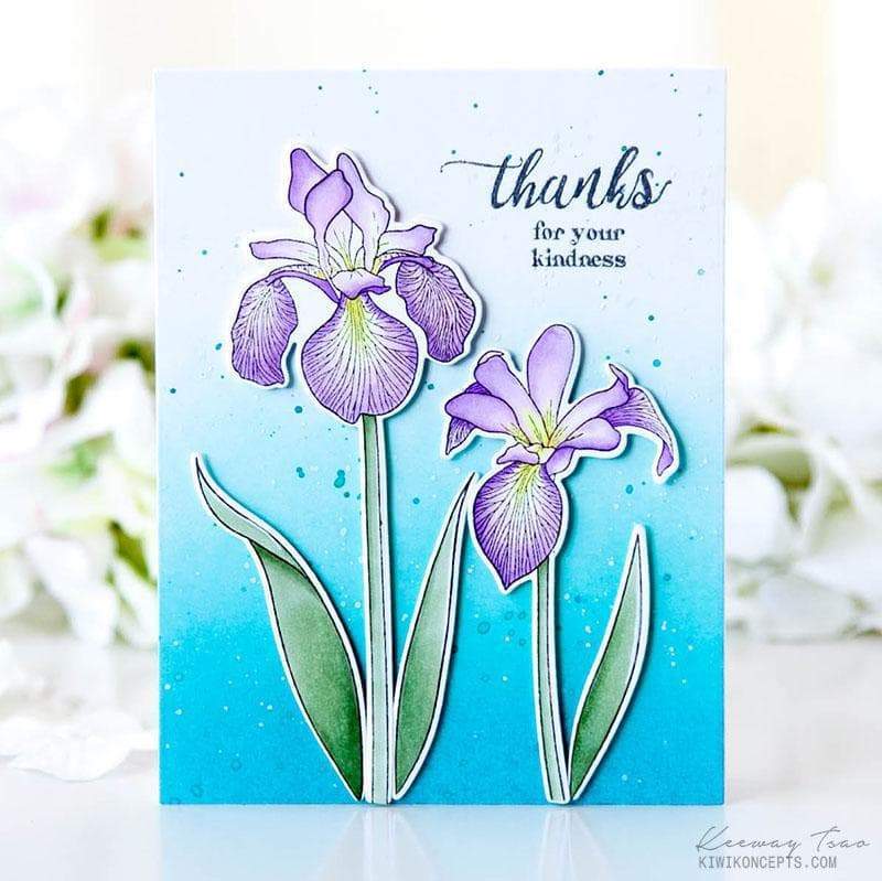 Altenew Stamp & Die Bundle Enchanted Iris Stamp & Die Bundle