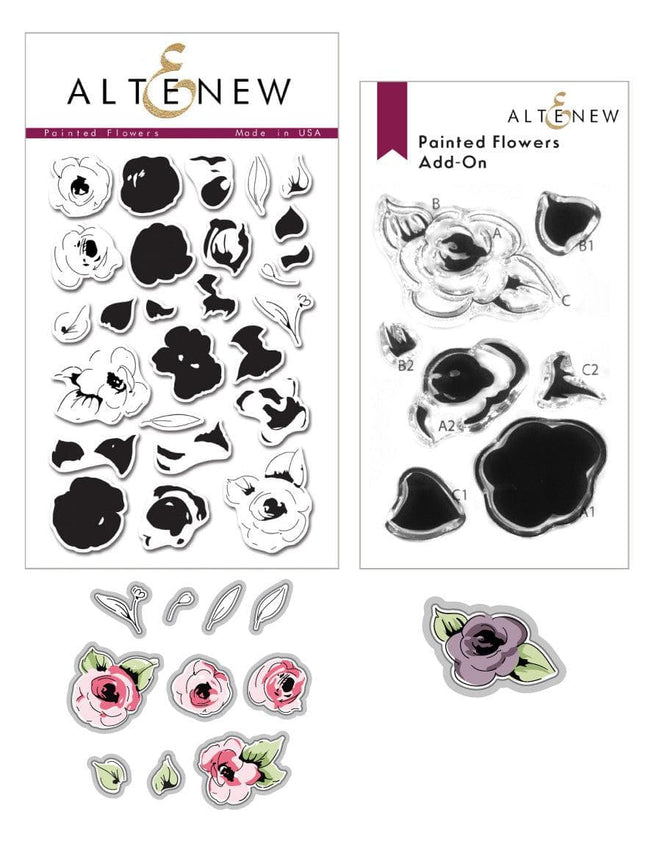 Altenew Stamp & Die Bundle Fan Favorites: Painted Flowers Complete Stamp & Die Bundle