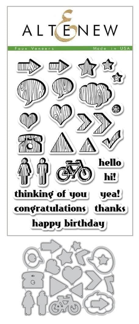 Altenew Stamp & Die Bundle Faux Veneer Stamp & Die Bundle