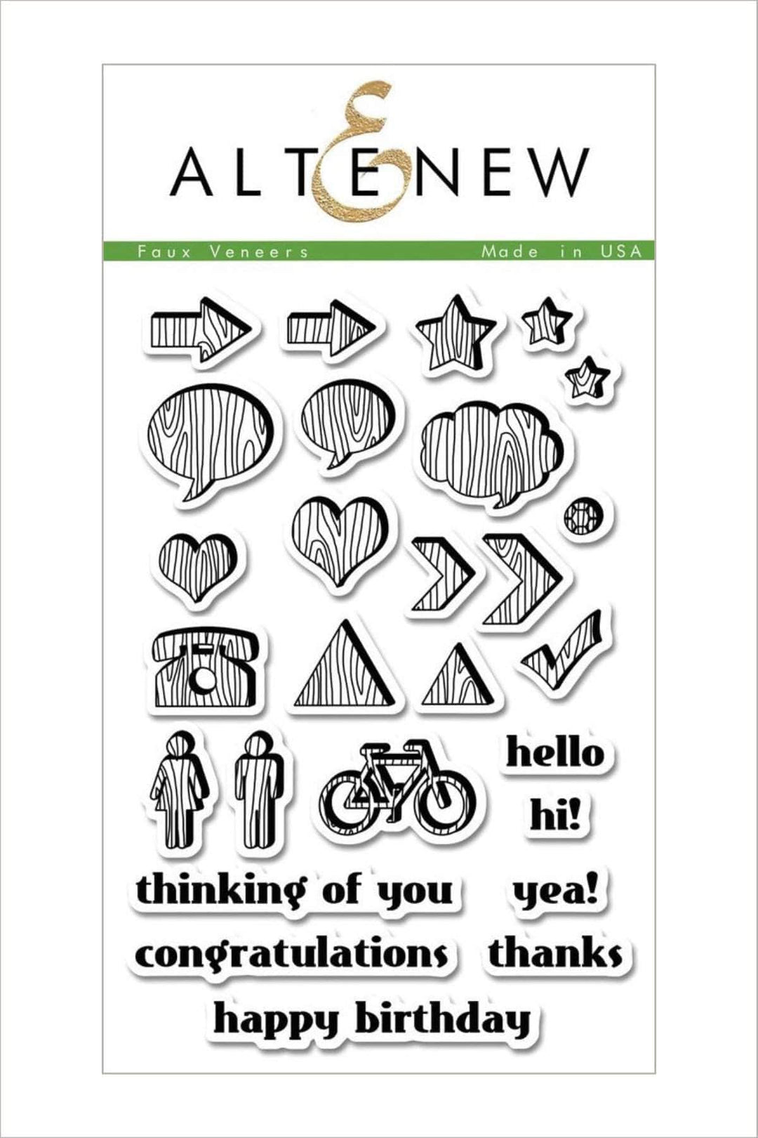 Altenew Stamp & Die Bundle Faux Veneer Stamp & Die Bundle