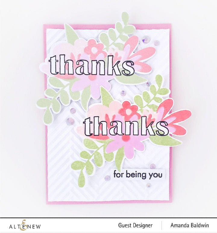 Altenew Stamp & Die Bundle Floral Thanks Stamp & Die Bundle