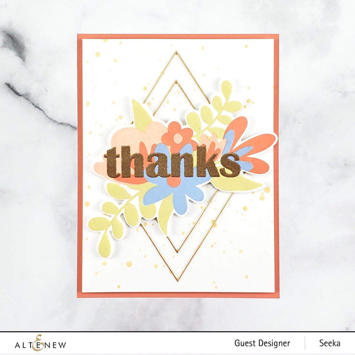 Altenew Stamp & Die Bundle Floral Thanks Stamp & Die Bundle