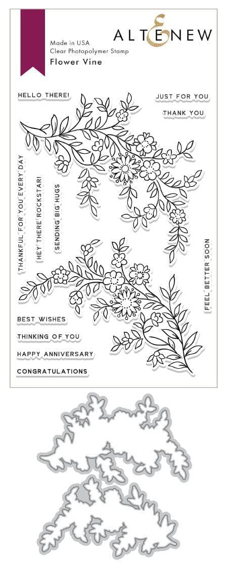 Altenew Stamp & Die Bundle Flower Vine Stamp & Die Bundle