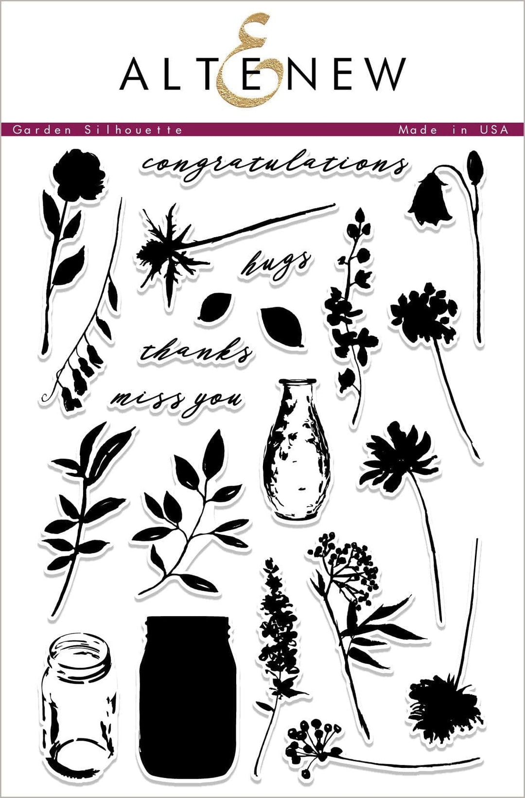 Altenew Stamp & Die Bundle Garden Silhouette Stamp & Die Bundle
