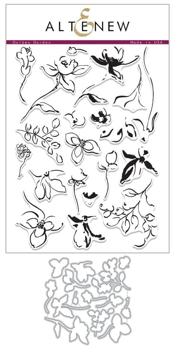 Altenew Stamp & Die Bundle Golden Garden Stamp & Die Bundle