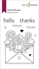 Altenew Stamp & Die Bundle Letter Flowers