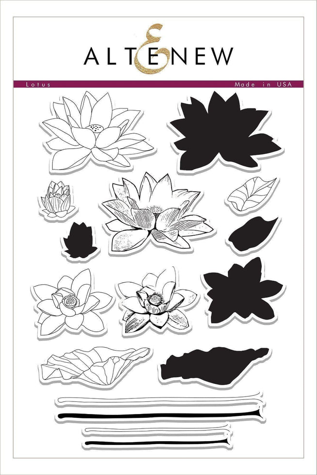 Altenew Stamp & Die Bundle Lotus Stamp & Die Bundle