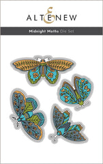 Altenew Stamp & Die Bundle Midnight Moths
