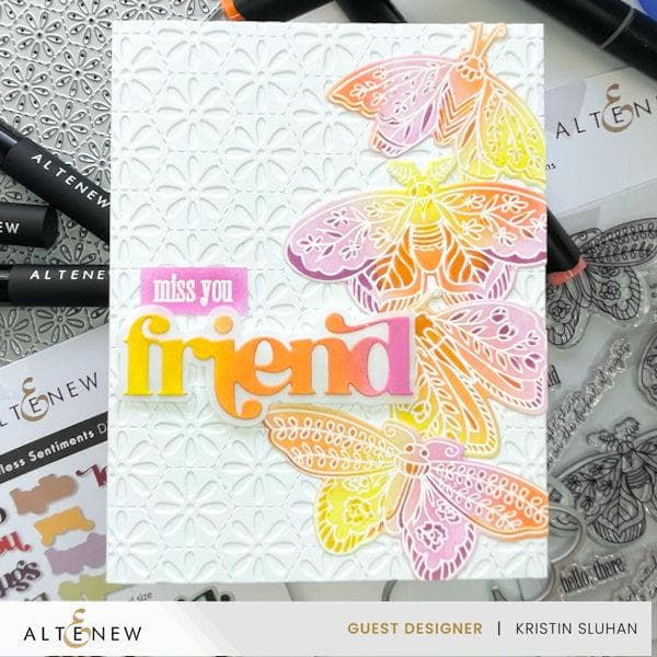Altenew Stamp & Die Bundle Midnight Moths