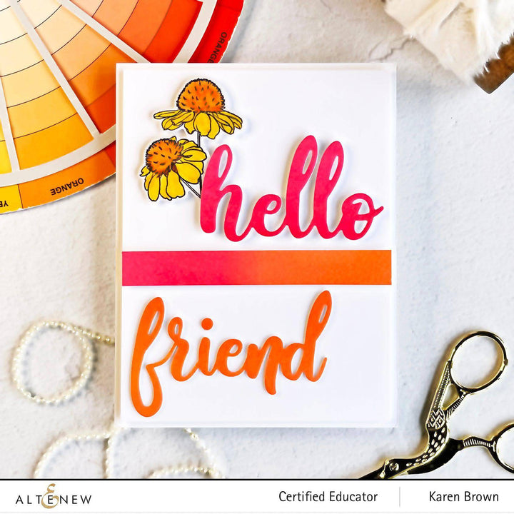 Altenew Stamp & Die Bundle Mini Coneflower