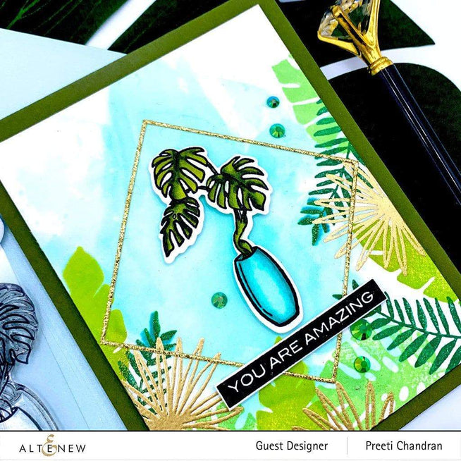 Altenew Stamp & Die Bundle Monstera in Vase Stamp & Die Bundle
