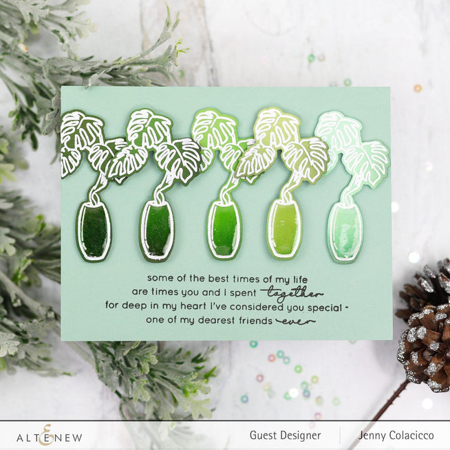 Altenew Stamp & Die Bundle Monstera in Vase Stamp & Die Bundle