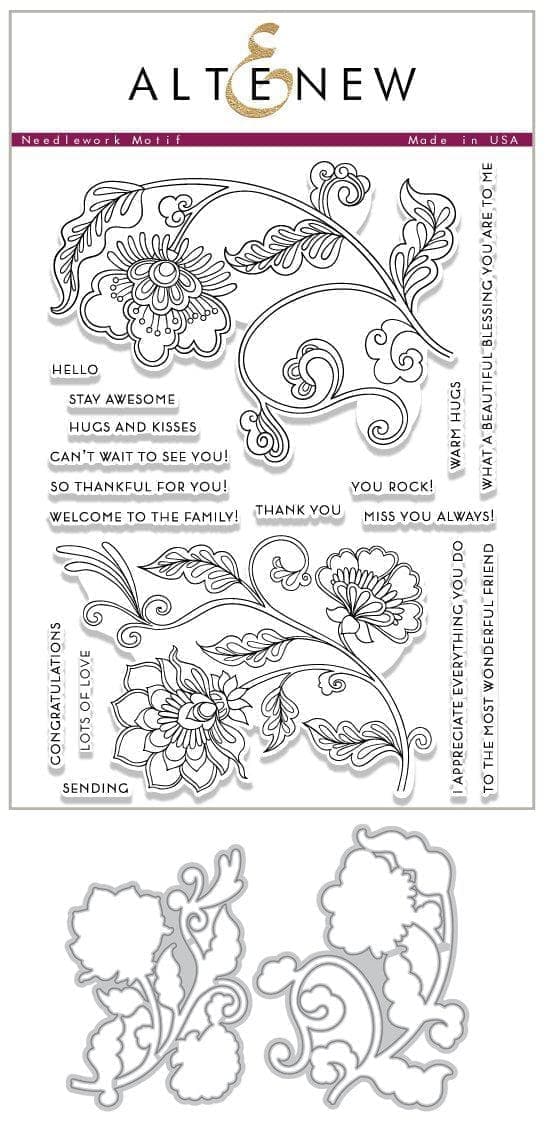 Altenew Stamp & Die Bundle Needlework Motif Stamp & Die Bundle