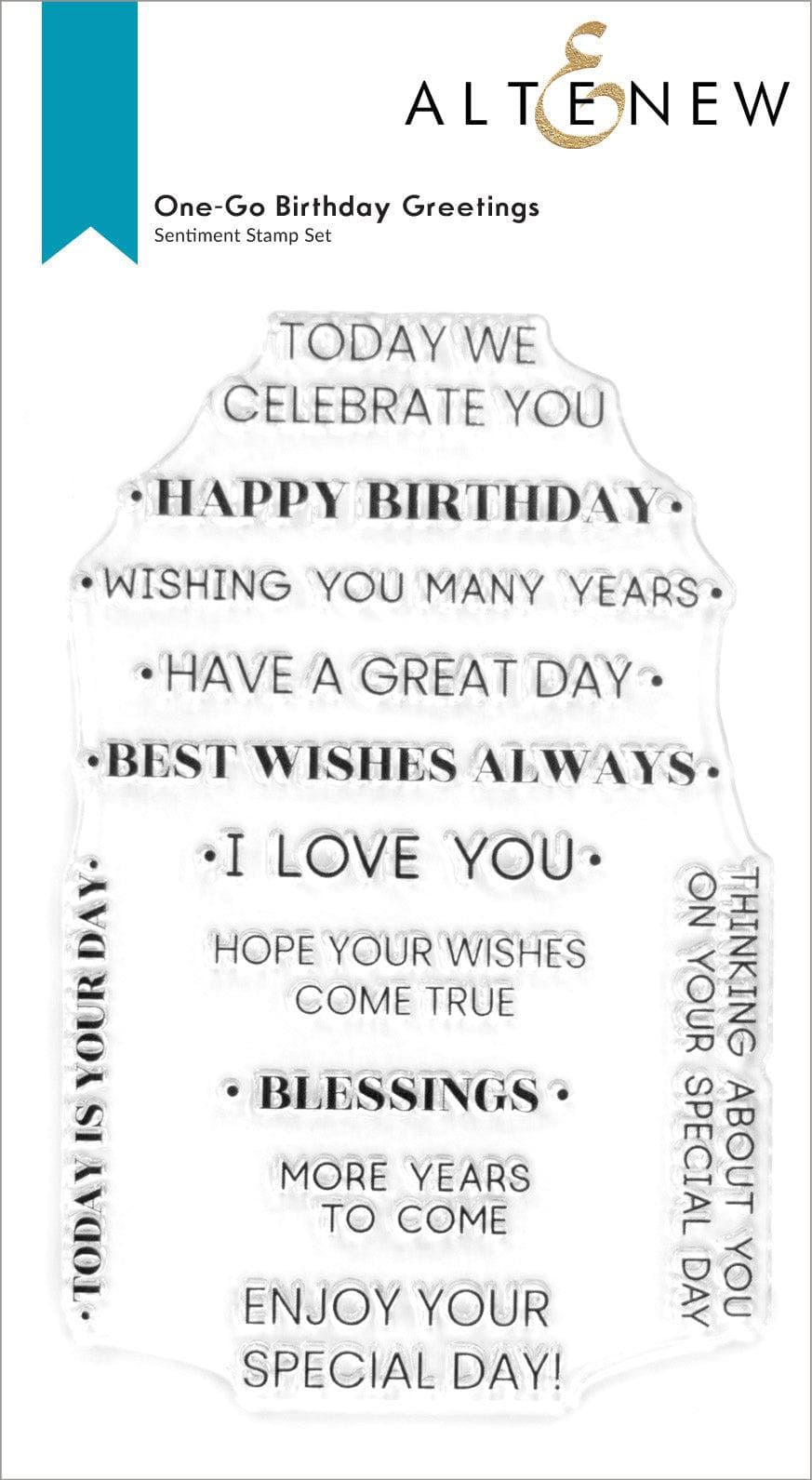 Altenew Stamp & Die Bundle One-Go Birthday Stamp & Die Bundle