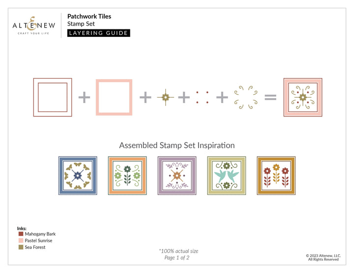 Altenew Stamp & Die Bundle Patchwork Tiles