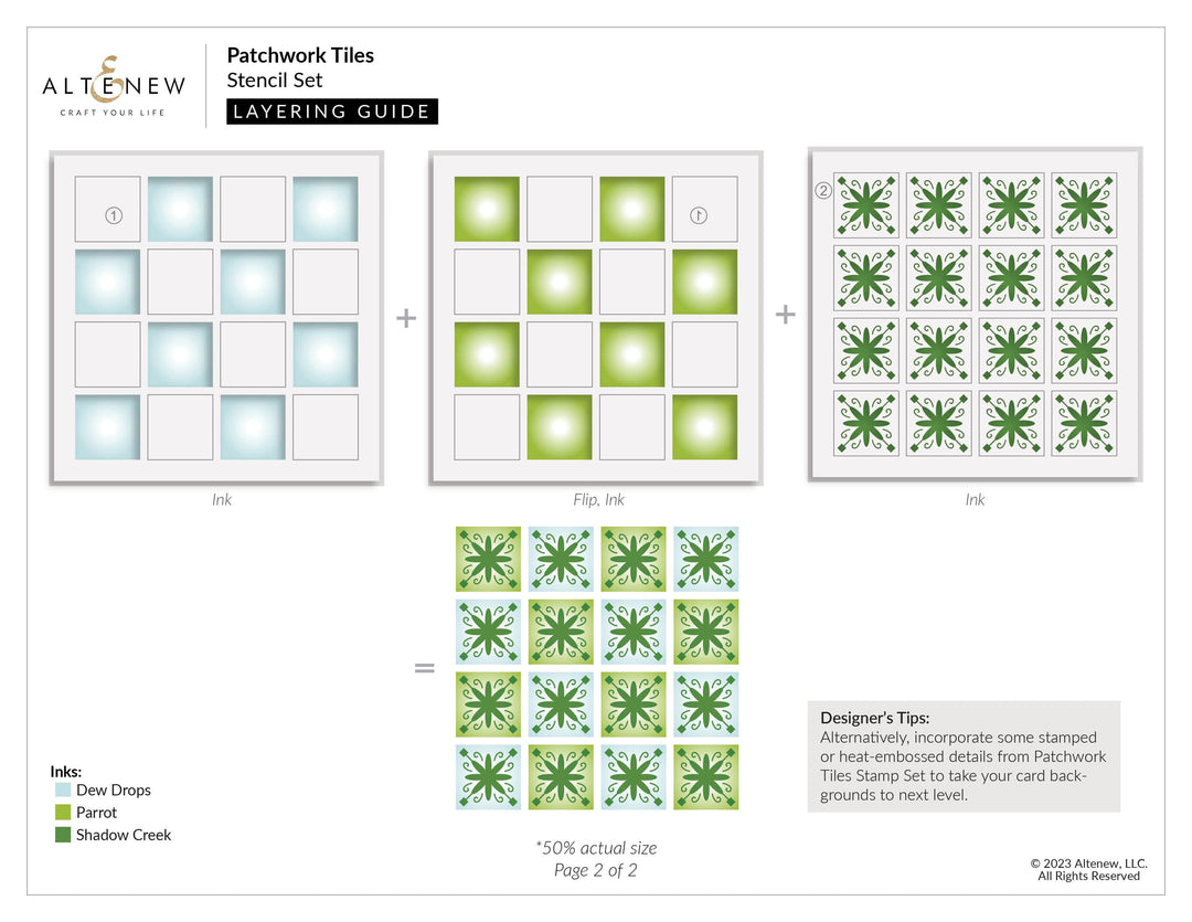 Altenew Stamp & Die Bundle Patchwork Tiles